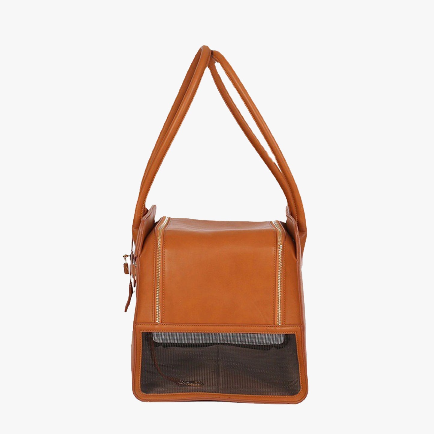 Barkin Bag Leather Dog Carrier Brown Side view