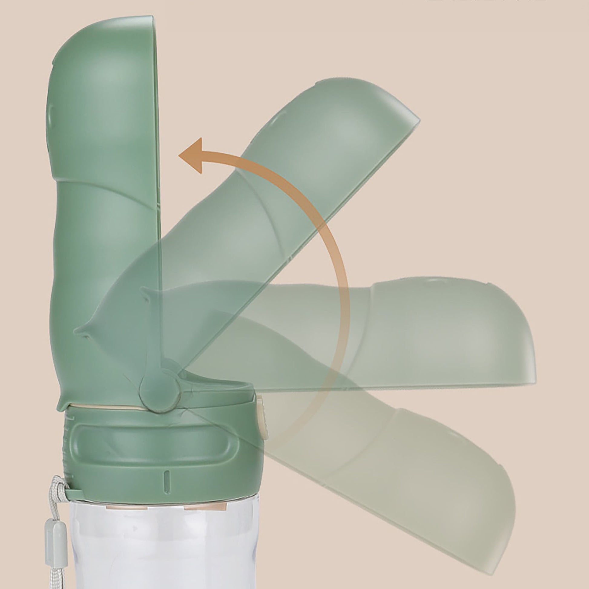 Portable Dog Water bottle Green Foldable Bowl